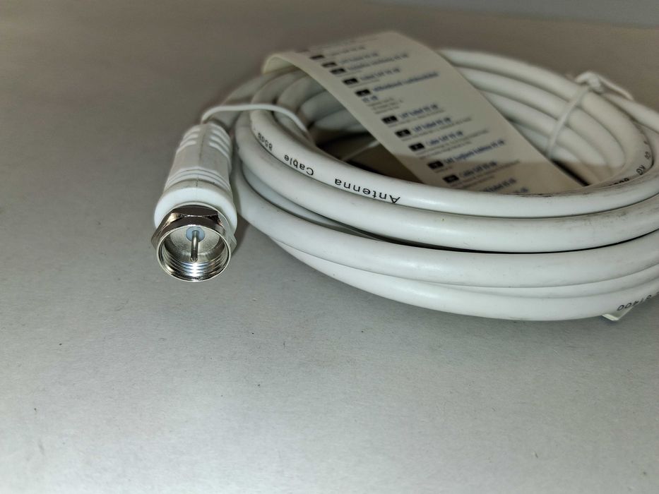 N090 HAMA Kabel Antenowy SAT F 3,0 m Classic Line 85 dB Biały Nowy