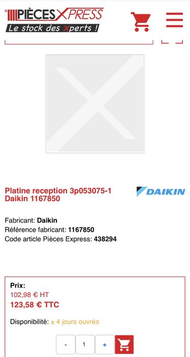 Daikin Unidade de receção control remoto