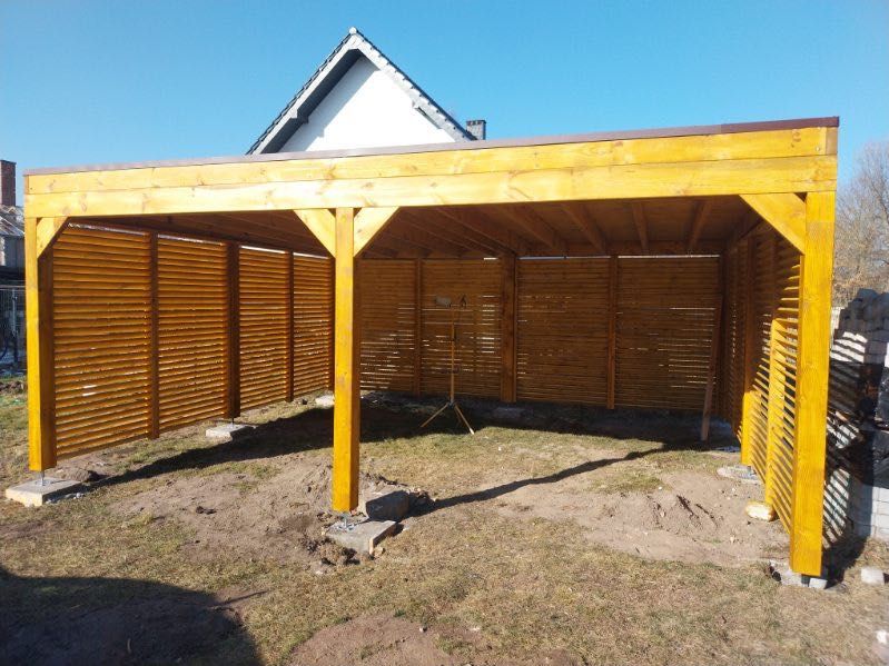 Wiata Garażowa Drewniana 5.5x6m