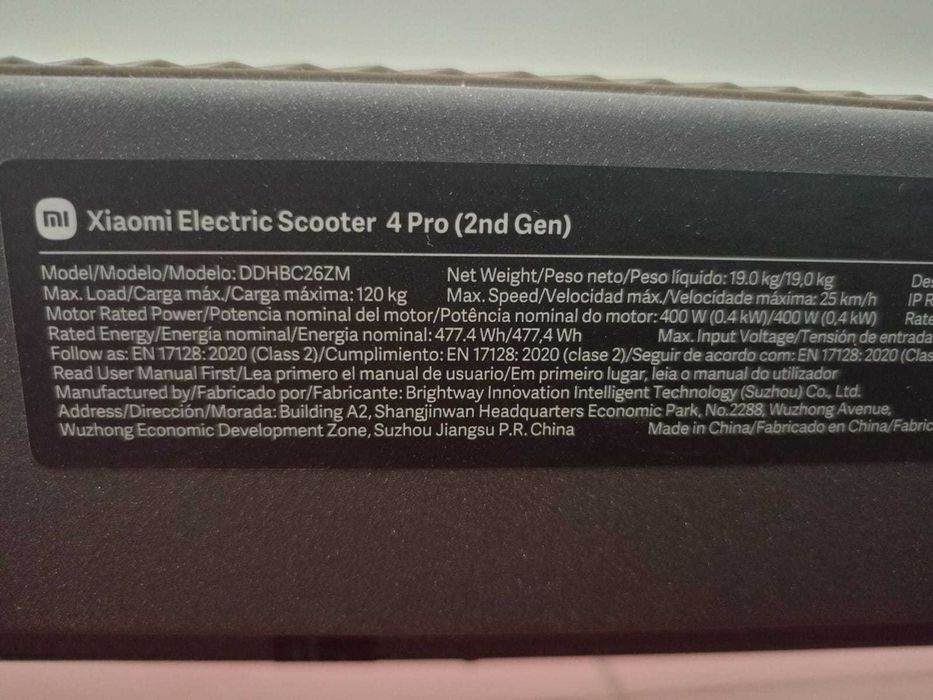 Trotinete Elétrica XIAOMI 4 Pro 2ª Geração (Vel. Máxima: 25 km/h)
