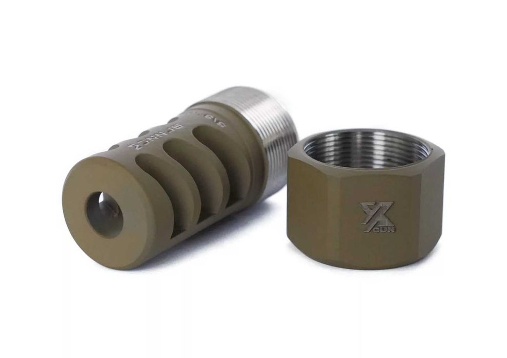Xgun Muzzle ДТК для AR-10 АК кал. .30 (7.62) різьба 5/8-24 нержавіюча сталь FDE
