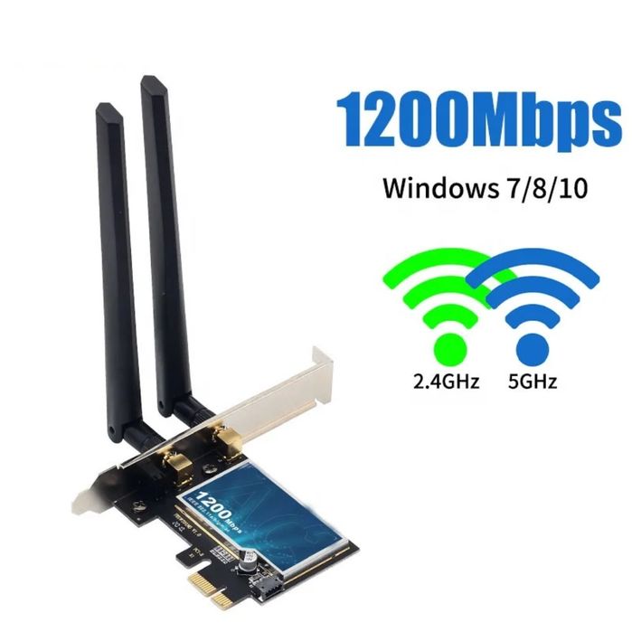 Karta sieciowa WiFi + Bluetooth PCIe AC1200Mbps Dual Band