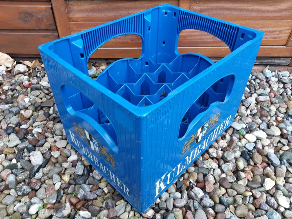 Skrzynka na piwo butelki Kulmbacher 20x0,5L Oryginalna Niebieska