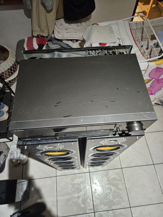 Zestaw amplituner technics kolumny auna