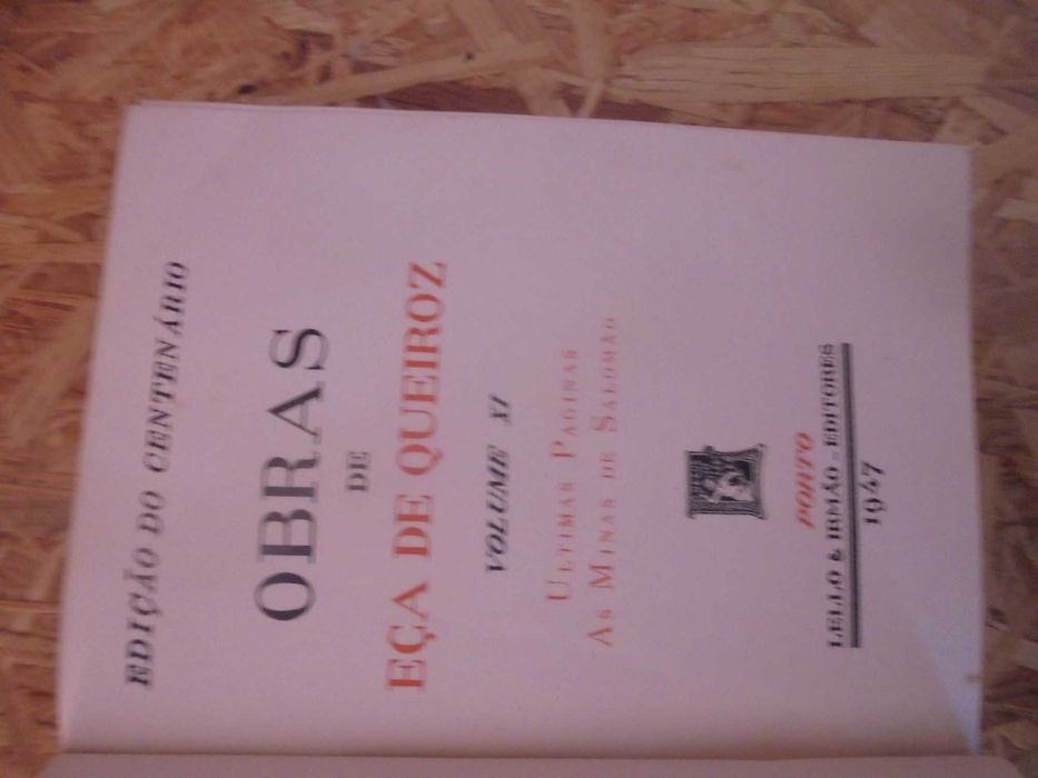 Queiroz (Eça de);Últimas Páginas-As Minas de Salomão-Centenário