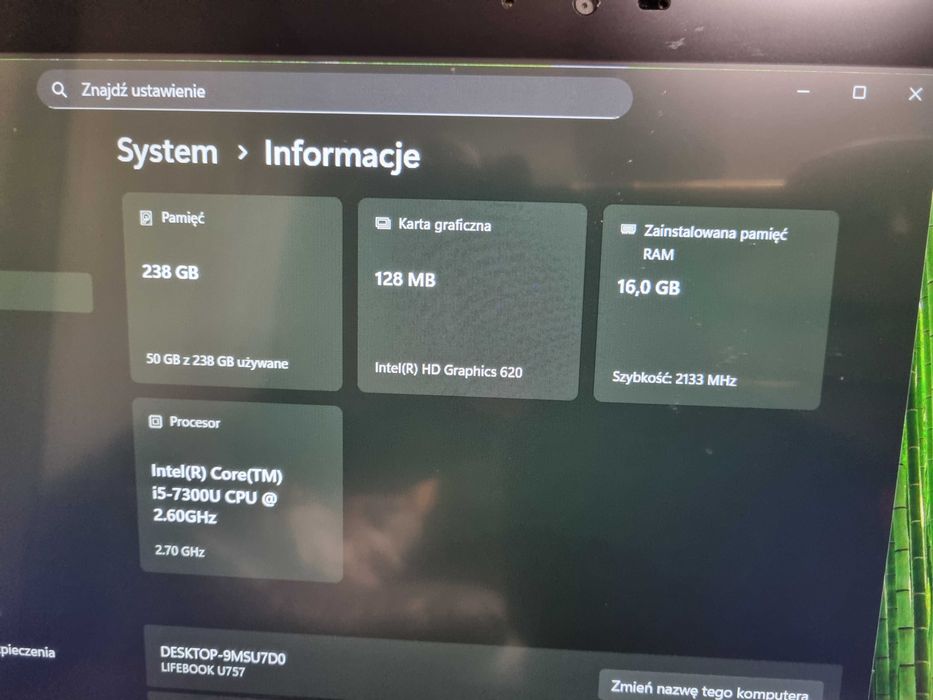 Laptop i5/8/256/15,6" DOTYKOWY FullHd windows 11 pro modem LTE