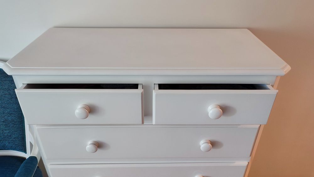 2 cómodas lacado branco