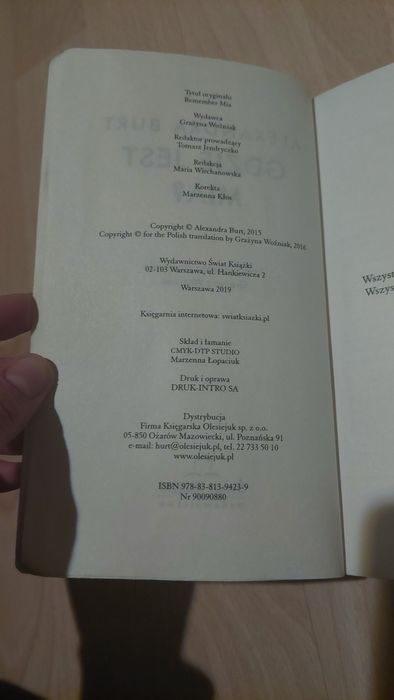 Książka thriller "Gdzie jest Mia?" Alexandra Burt