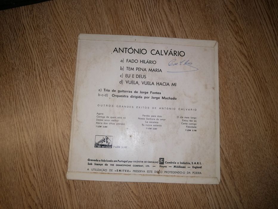 Disco EP Vinil António Calvário