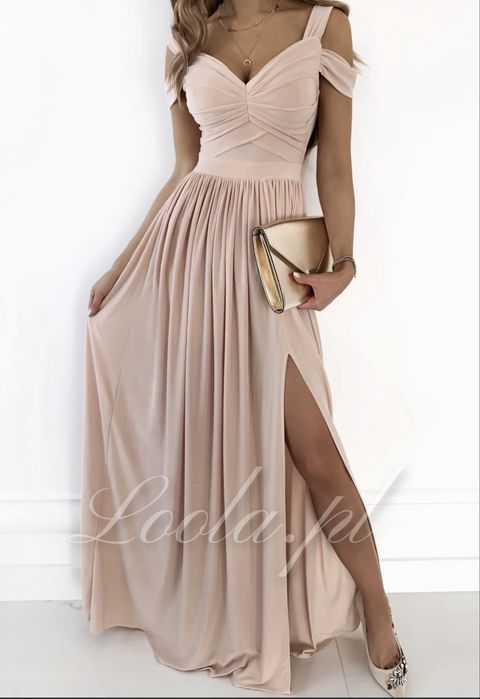 Sukienka wieczorowa, studniowka, półmetek,wesele Mozliwosc zwrotu