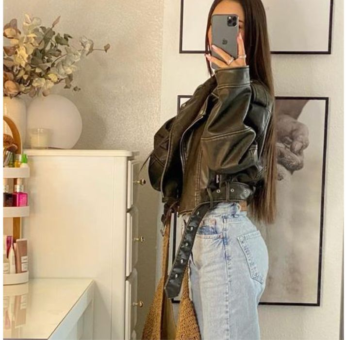 Шкіряна куртка косуха zara вінтаж
