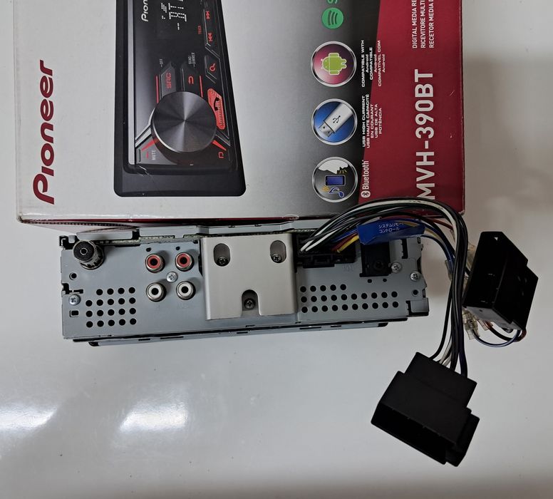 RÁDIO PAIONEER MVH-390BT, 50W X4 com Bluetooth