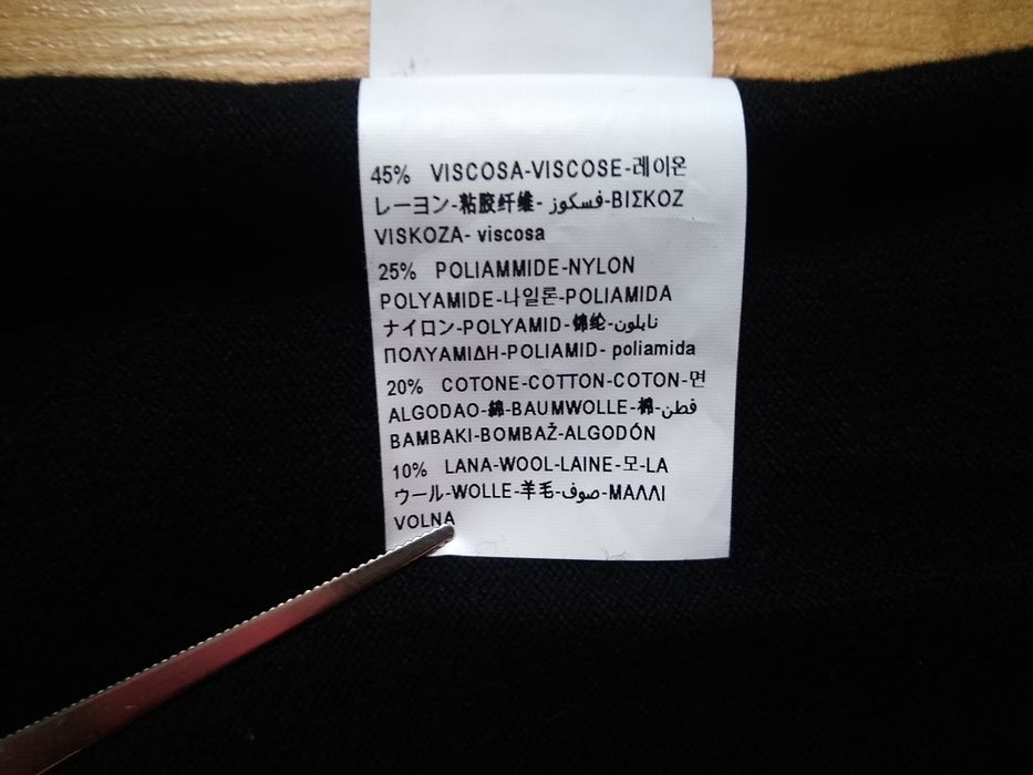 Elegancki włoski damski sweterek by BENETTON, 10% Wełna, XS/S