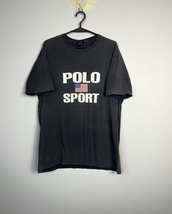Tshirt Polo Sport Ralph Lauren USA Flag Vintage 90’s Single Stitch