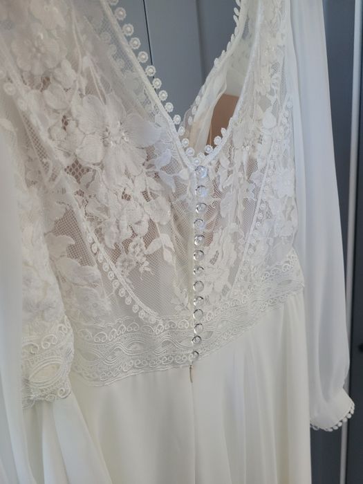 Suknia ślubna muślinowa