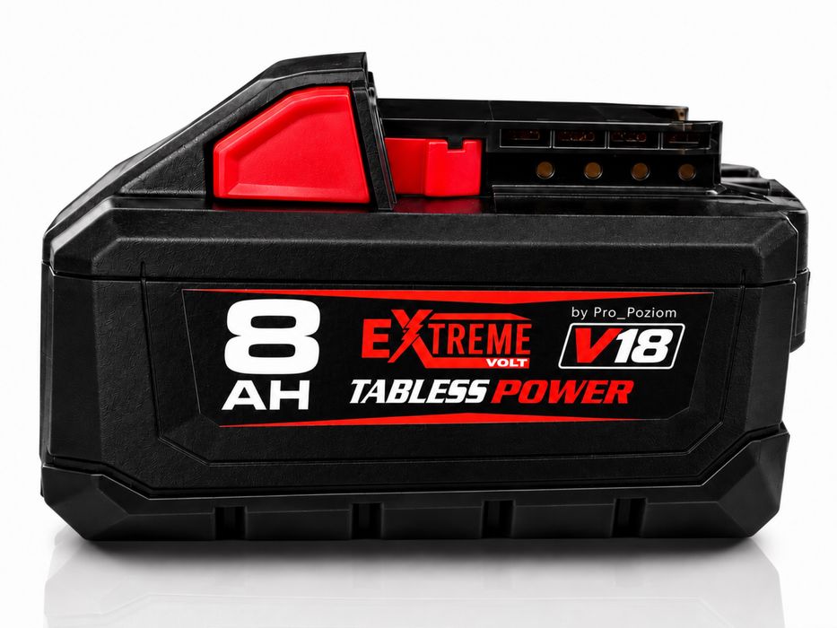 Акумулятор Milwaukee Forge m18-8ah eXtreme Volt -2026 серія Tabless Power Максимум Потужності Прорезинений