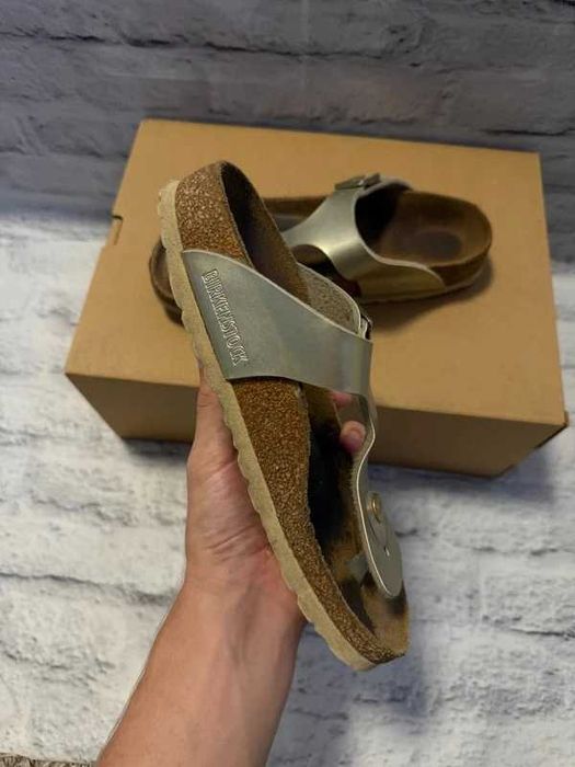 Klapki Birkenstock Gizeh Metalic Gold Japonki EU 36