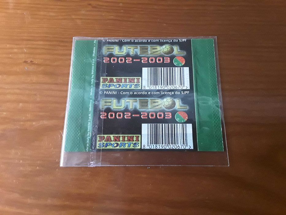 Saqueta com cromos Fechada Futebol 2002/2003