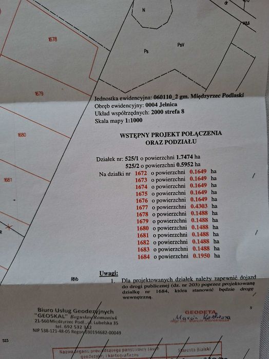 Działki budowlane Jelnica 1500m2