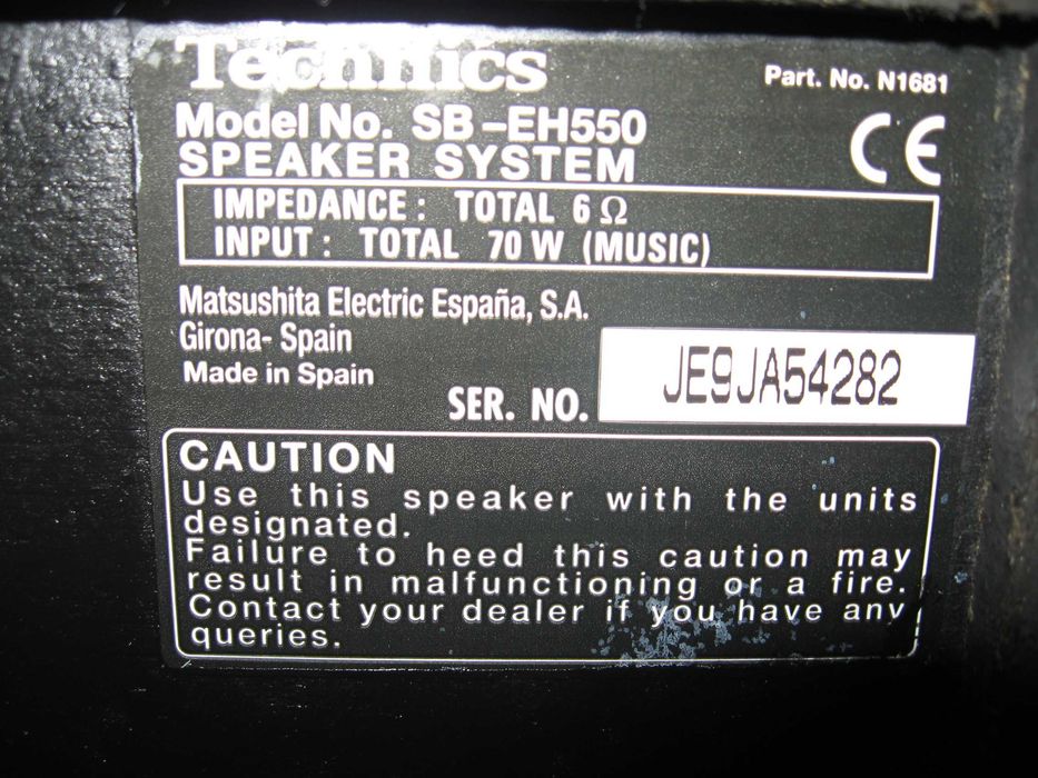 kolumny głośnikowe  Technics  SB-EH 550