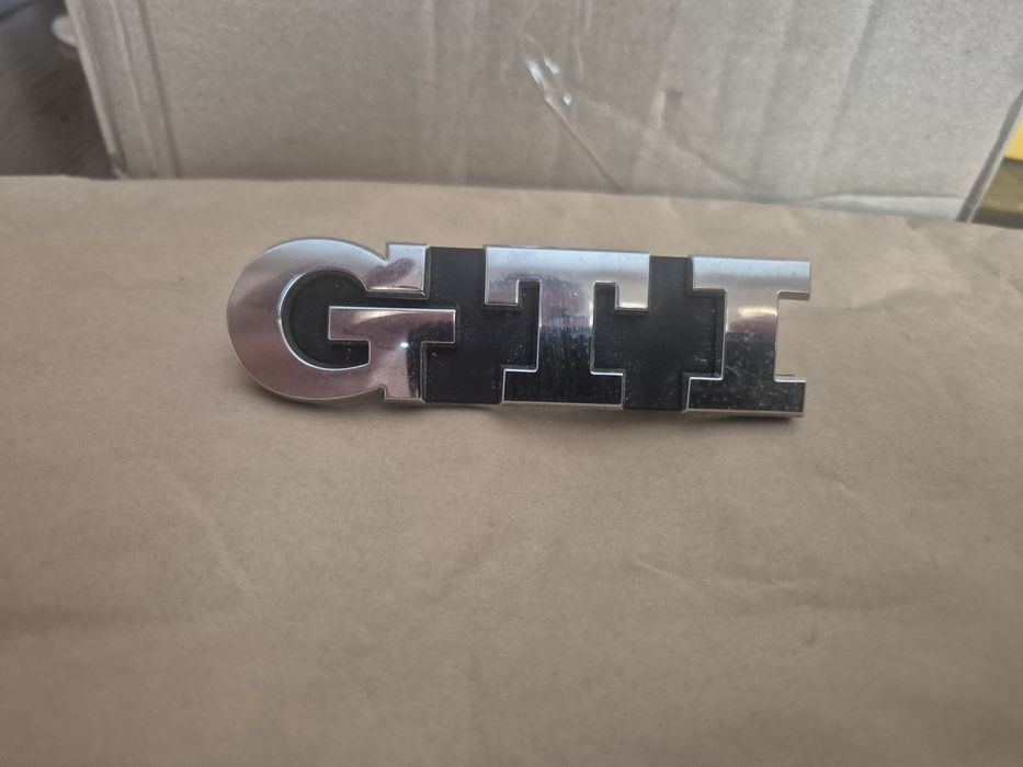 oryginalny napis emblemat Gti przód grill vw Golf 5 6 7 Polo 9n 6r nowy oe