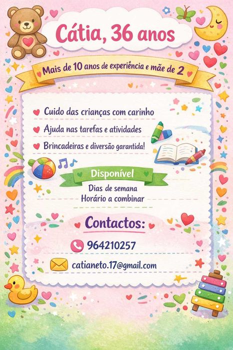 Mãe com experiencia cuida do seu filho - Zona Armés / Montelavar