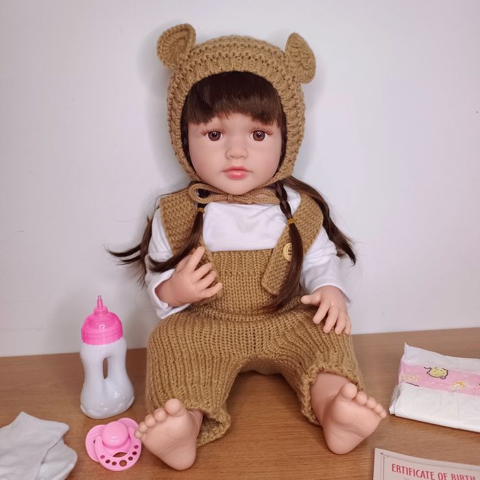 Лялька реборн 55 см реалістична,функціональна,вінілова,бебіборн reborn