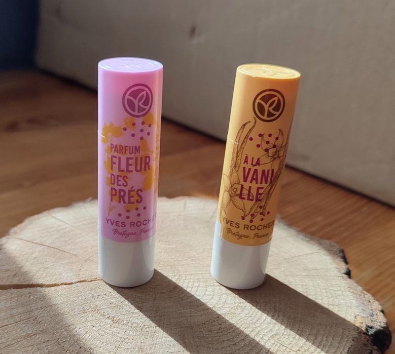 2× balsam do ust Yves Rocher, Wanilia + Kwiaty łąkowe i Wrzos