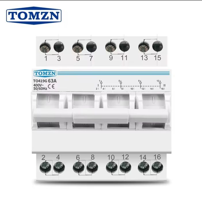 Перемикач резерву АВР (резервного живлення) трьохпозиційний earu, geya