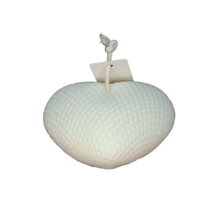 Świeca Dekoracyjna Biała Sojowa Naturalna Ozdobna Prezent Serce M