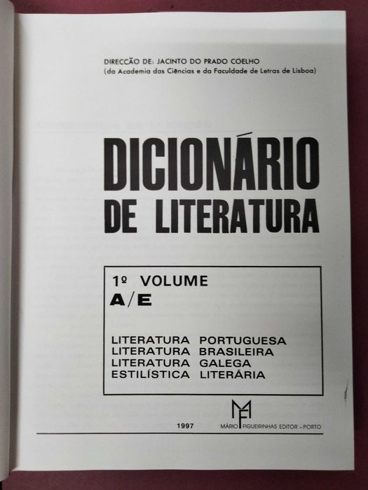 Dicionário de Literatura (5 Volumes) - Jacinto do Prado Coelho