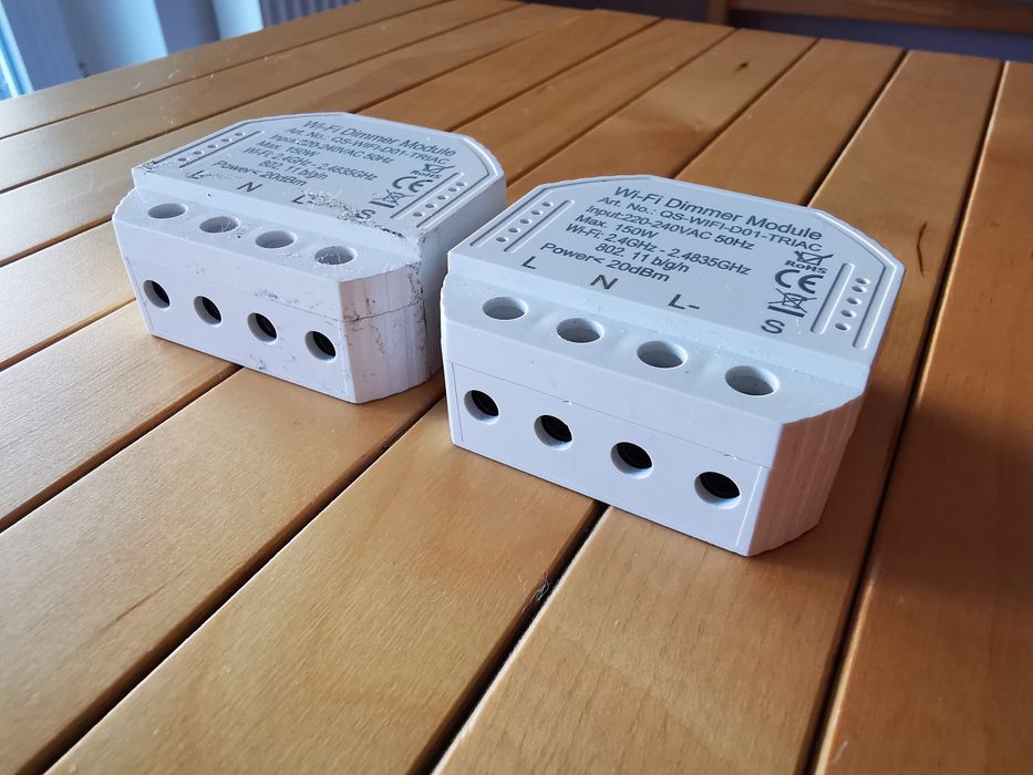 Zestaw 2x Ściemniacz WiFi dopuszkowy Tuya QS-WIFI-D01-TRIAC