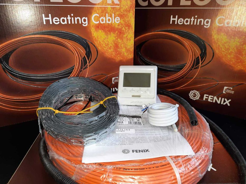 Теплый пол,Тепла Підлога (електрична) під плитку . Тонкий  мат, кабель