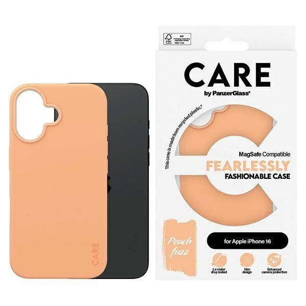 Etui CARE by PanzerGlass Fashion Case    iPhone 16 6.1" /peachy MagSa