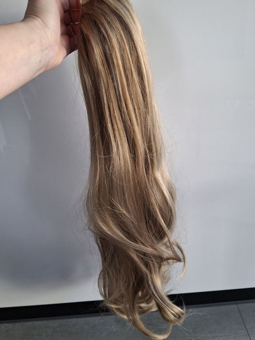 Włosy doczepiane blond pasemka 60 cm