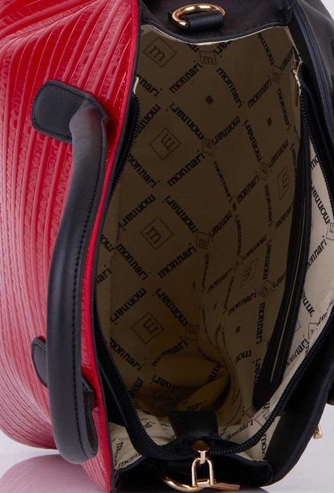 Torebka Monnari 1750 czarna z czerwonym M05