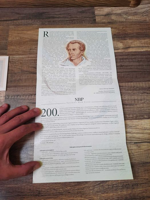 20zł Juliusz Słowacki  Banknot Kolekcionerski