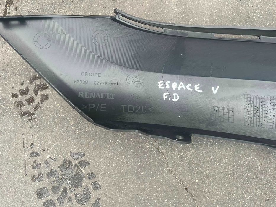 Renault Espace V - Friso Para Choques Frente - FR057