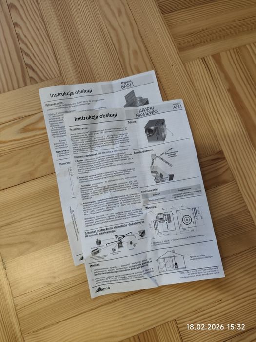 Aparat nawiewny AN1 - Bypass BAN1 - Dystrybucja gorącego powietrza DGP