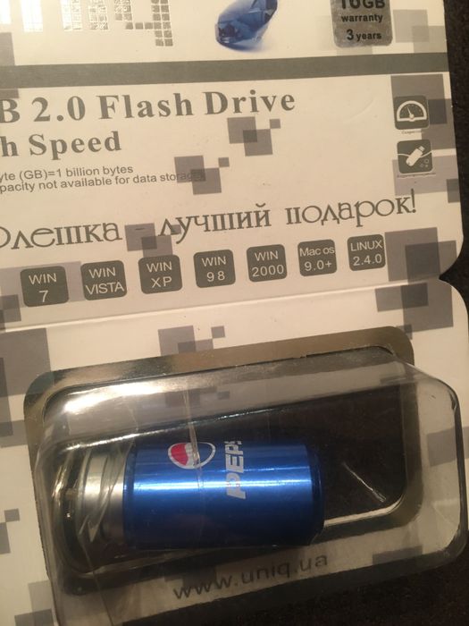 Флешка USB накопитель брелок 16 гБ