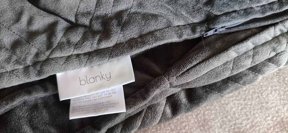 Cobertor pesado Blanky, para casal com capa em tons cinza escuro