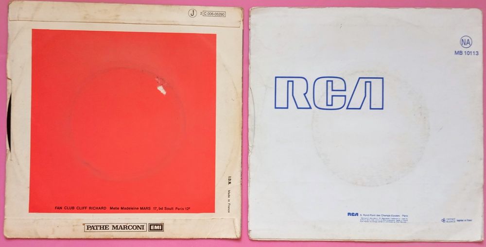 Discos de vinil 7" Cliff Richard e Carol Douglas.Leia descrição.