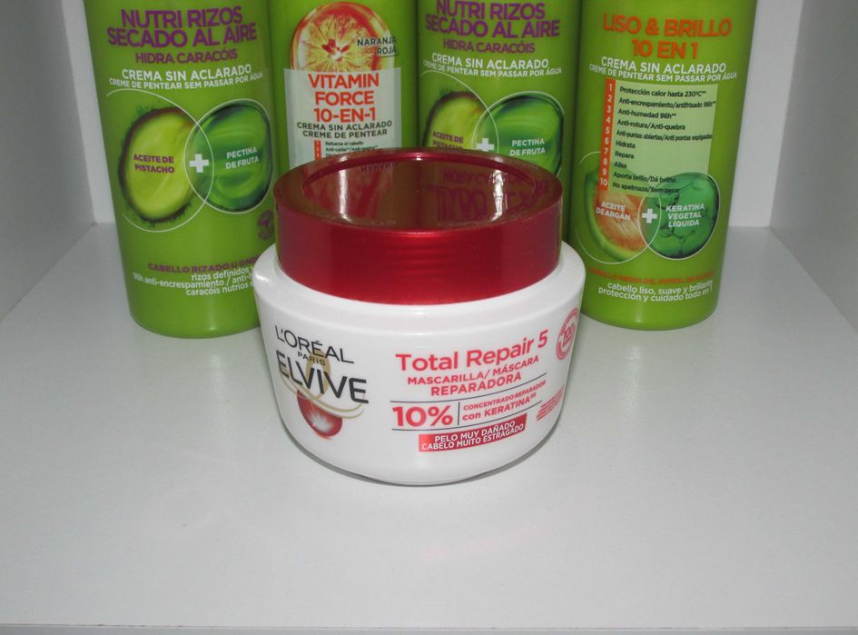 Conjunto Cremes Garnier + Mascara Loreal, "Sem agua"