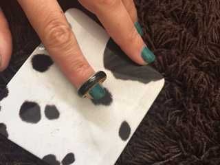 anel fino preto  usado