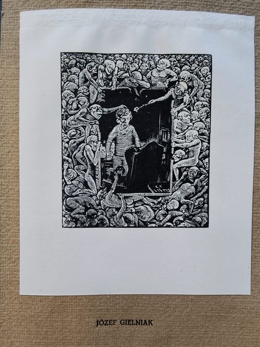 Unikat Ekslibris Exlibris Józef Gielniak