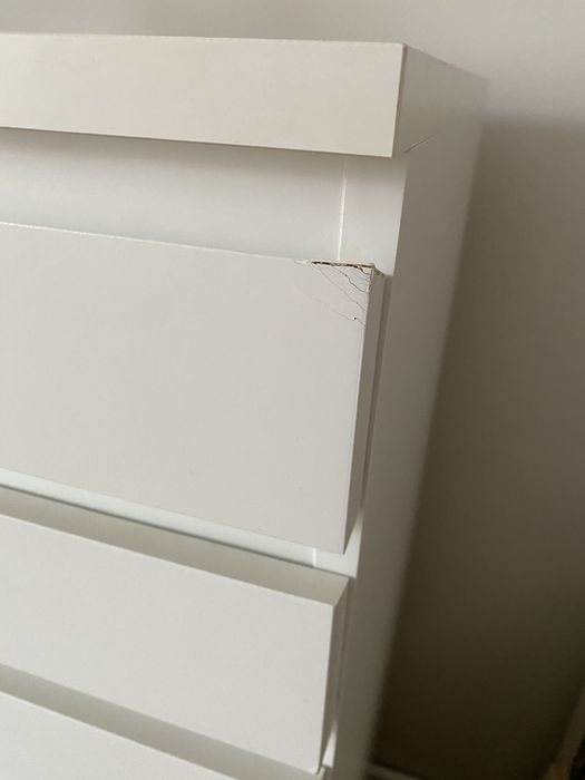 Komoda Malm biała 6 szuflad