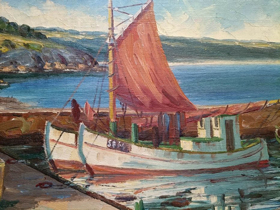 Stary obraz na płótnie Svend Arvidsen 1908- 1971