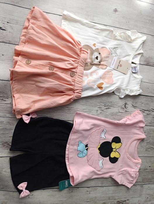 Dwa letnie komplety w rozmiarze 86 (18 m.)