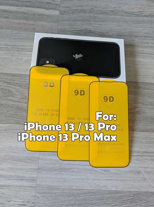 Захисне скло для iPhone 13 Pro Max 9D 9H стекло айфон 13 Про Макс 5D