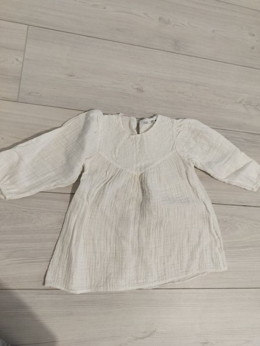 Біла дитяча блуза Zara 80
